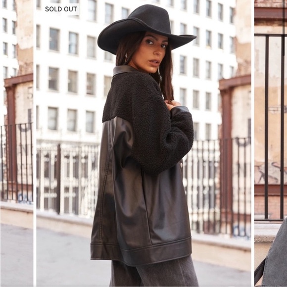 12th Tribe Faux Leather Shacket - Picture 11 of 13